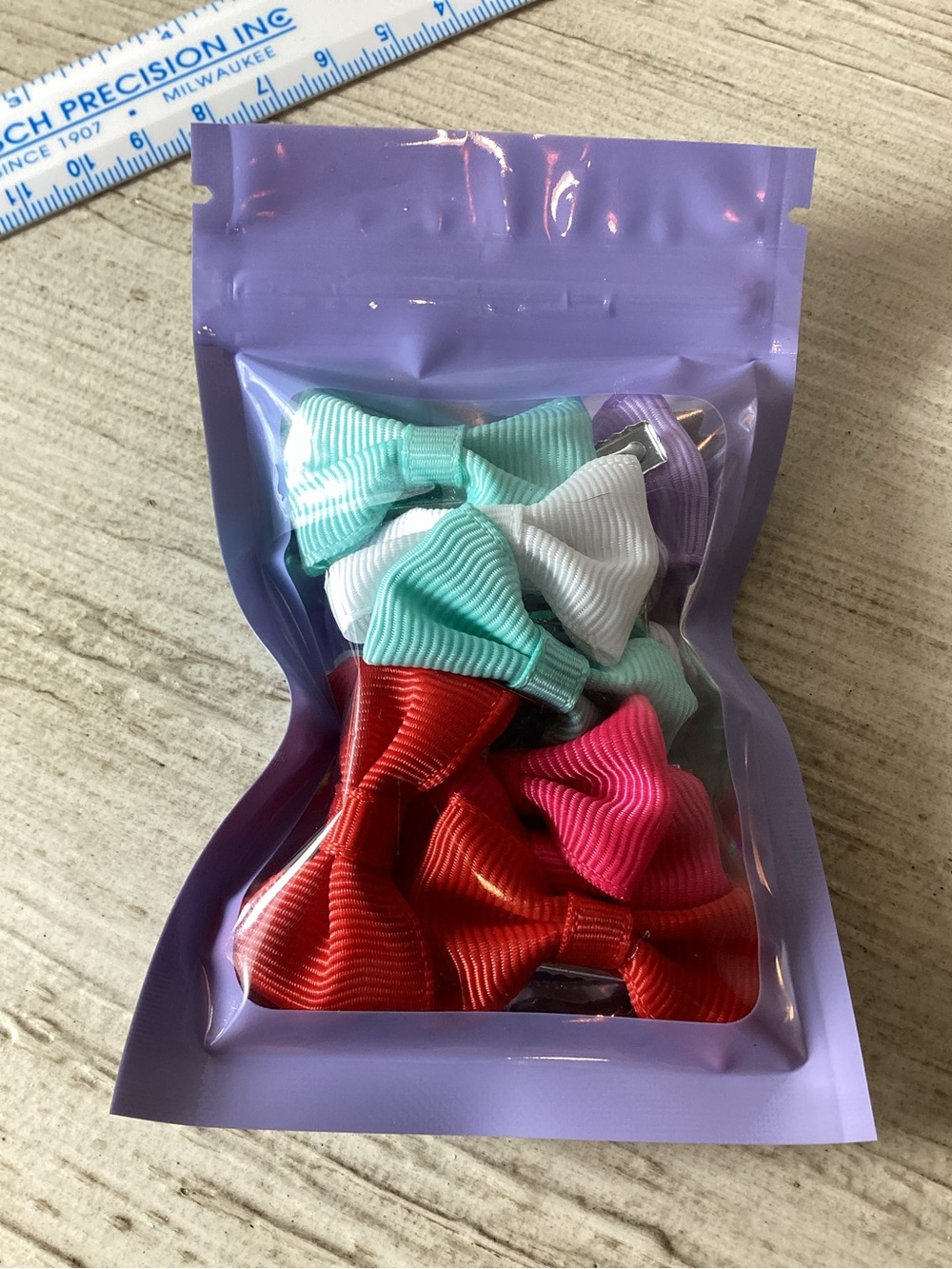 Assorted dog Hair Bows - Mint, White, Red, Pink, Lavender
